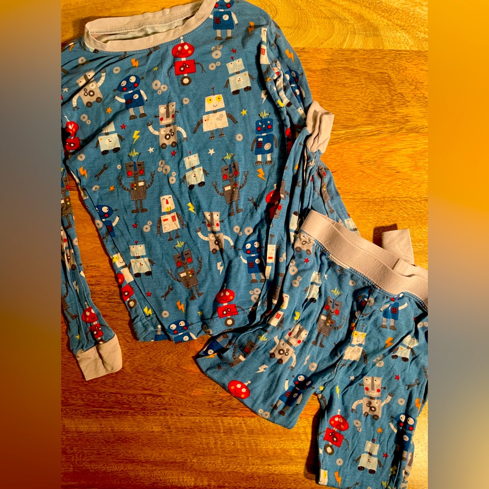Little Sleepies Robots 2 Piece PJ set | Bamboo | Size 4t